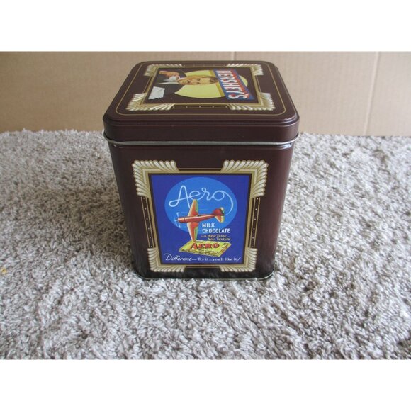Hersheys Vintage-Inspired Square Chocolate Tin With Retro Advertising Graphics - Picture 3 of 4